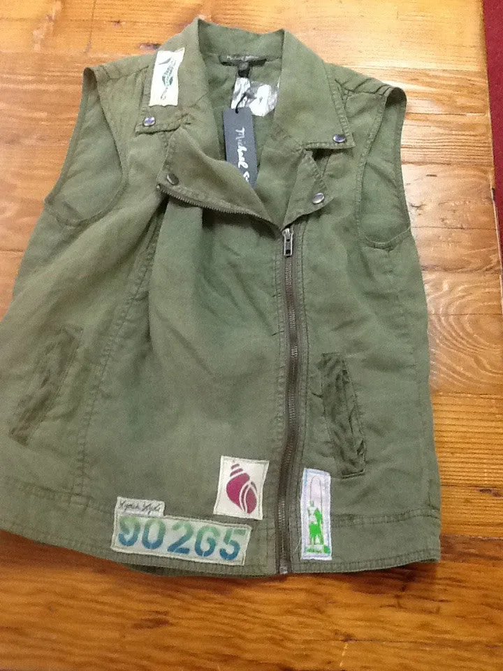 ONE OF A KIND Michael Stars Sleeveless Moto Vest  | Cargo | SALE
