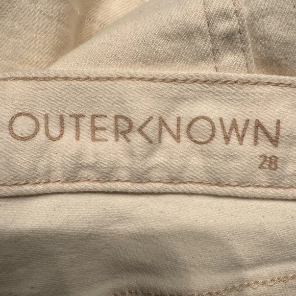 Outerknown Fillmore Boyfriend S.E.A. Women Off White Denim Shorts Size 28