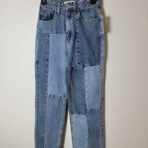PACSUN Eco Patchwork 90’s Boyfriend Girl’s High Rise Jeans Size 23