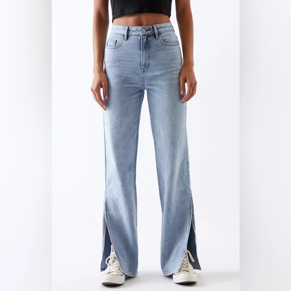 PacSun Side Slit Light '90s Boyfriend Jeans