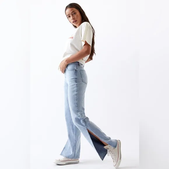 PacSun Side Slit Light '90s Boyfriend Jeans