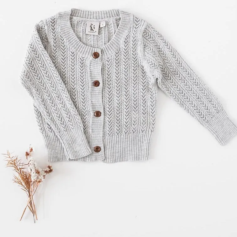 Penny Knit Cardigan - Grey Marle