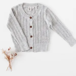 Penny Knit Cardigan - Grey Marle