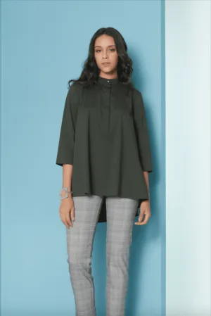 Perona   I   Womenshirts & Tops-Tops-Valarie-Pwa-Fv21-602-Olive  AS7985