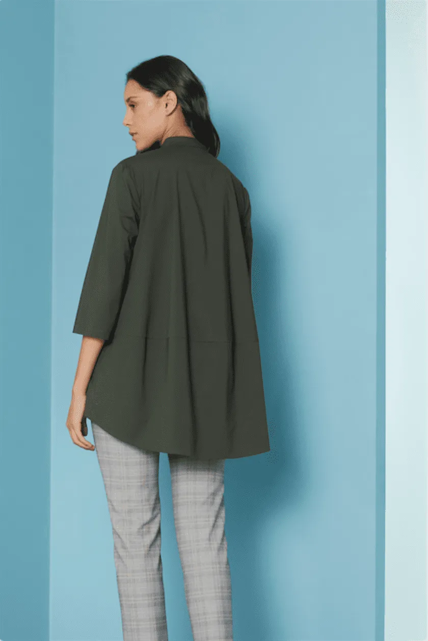 Perona   I   Womenshirts & Tops-Tops-Valarie-Pwa-Fv21-602-Olive  AS7985
