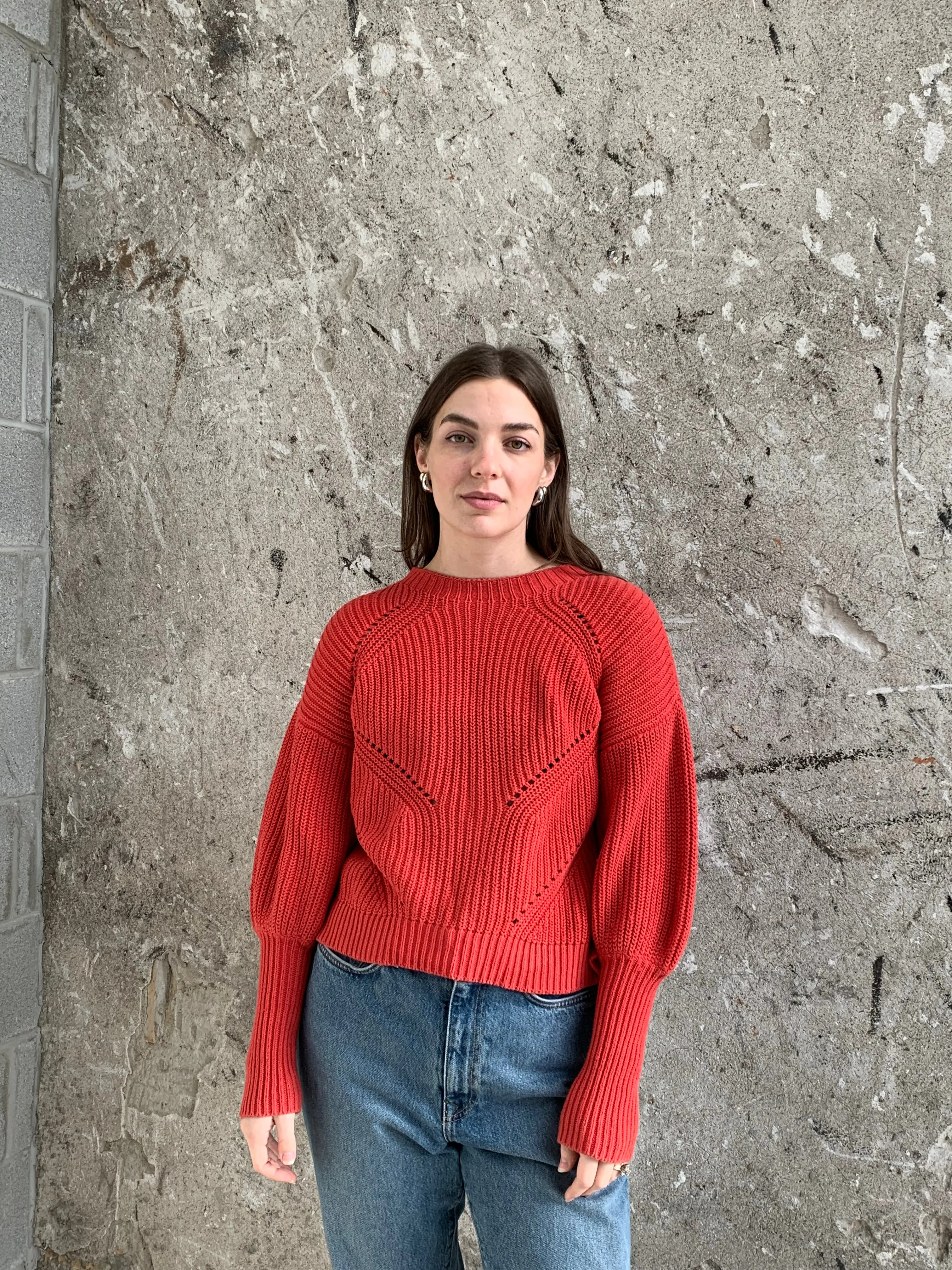 pink cotton cashmere sweater