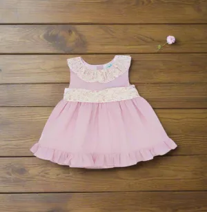Pink Floral Sleeveless Dress