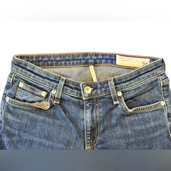 rag &amp; bone | Dre Low-Rise Slim Boyfriend Jeans—New Worn Wash (24)