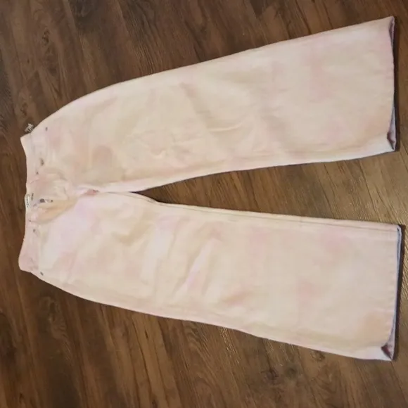 Reformation Pink Cynthia Spiral High Rise Straight Long Jeans A31