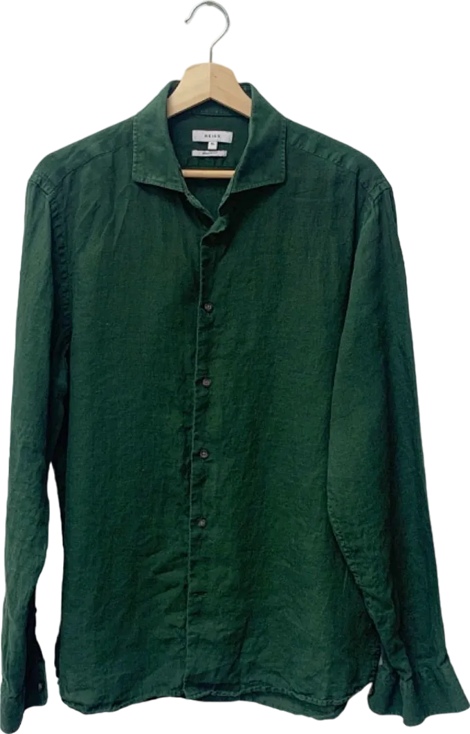 Reiss Green Long Sleeve Shirt Regular Fit XL