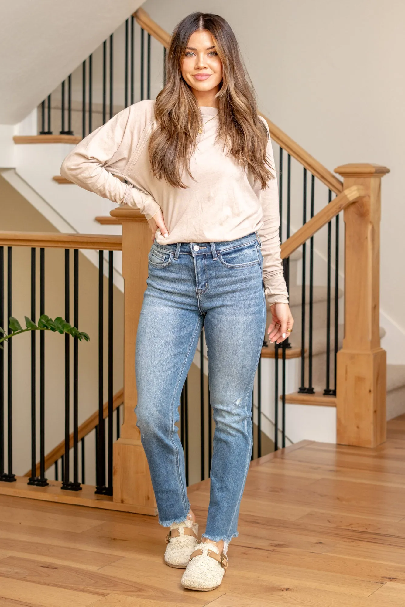 River Lagan High Rise Cropped Straight Leg Regular & Plus Sizes