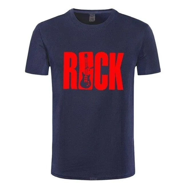 ROCK Music T Shirt Guitar Cotton Tops