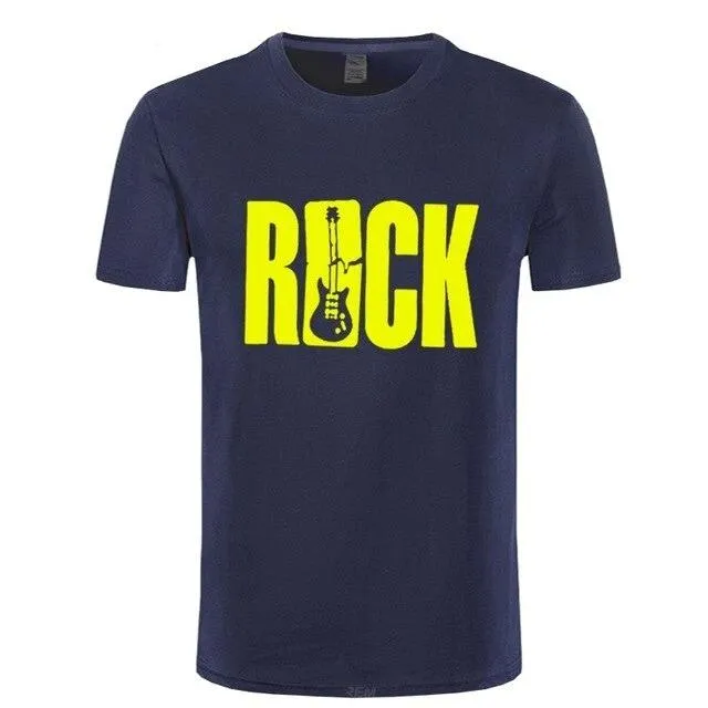 ROCK Music T Shirt Guitar Cotton Tops