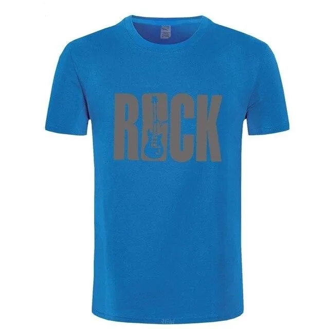 ROCK Music T Shirt Guitar Cotton Tops