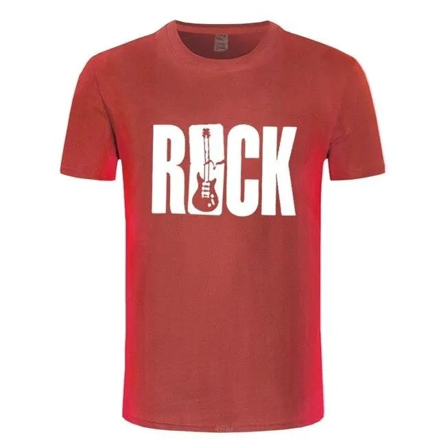 ROCK Music T Shirt Guitar Cotton Tops