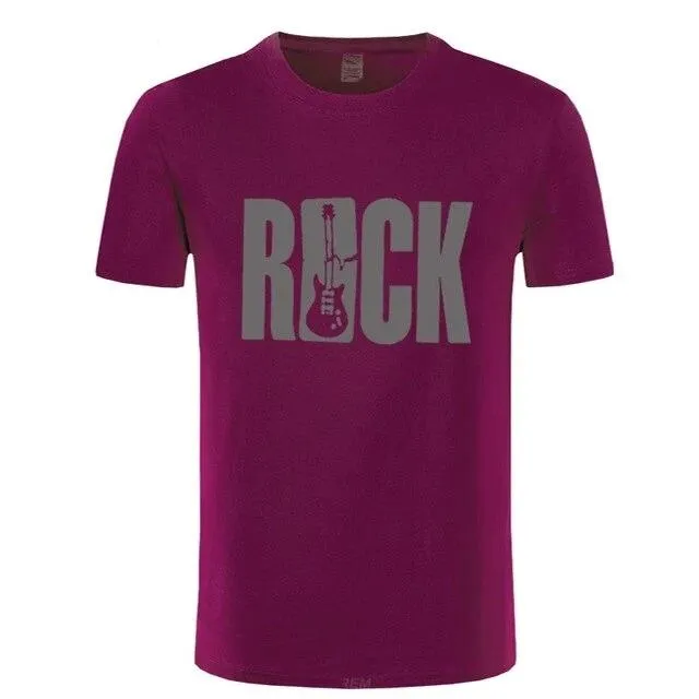 ROCK Music T Shirt Guitar Cotton Tops