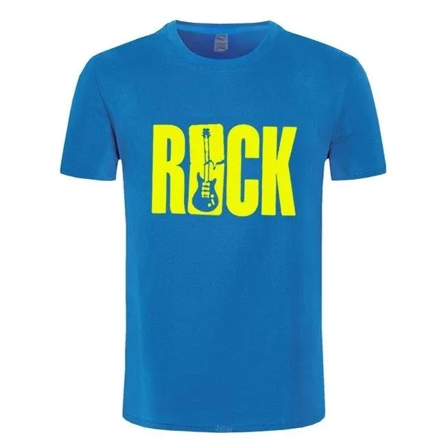 ROCK Music T Shirt Guitar Cotton Tops