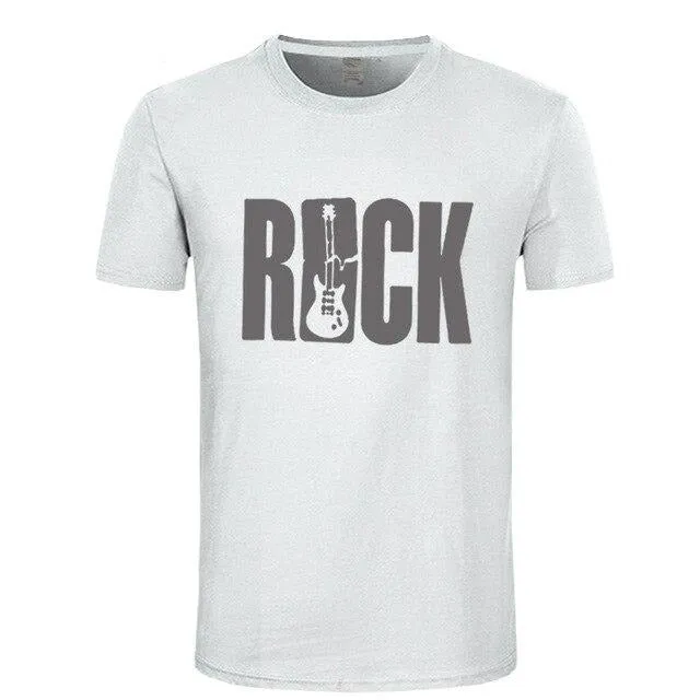 ROCK Music T Shirt Guitar Cotton Tops