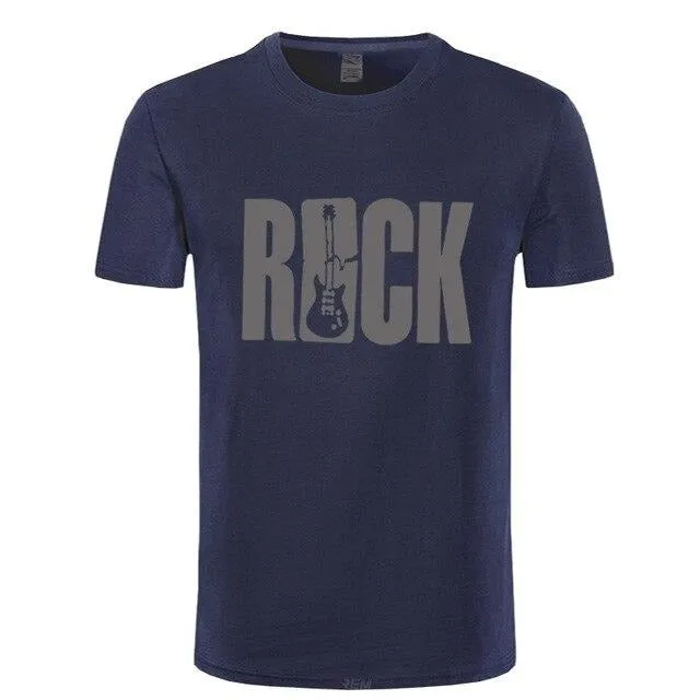 ROCK Music T Shirt Guitar Cotton Tops