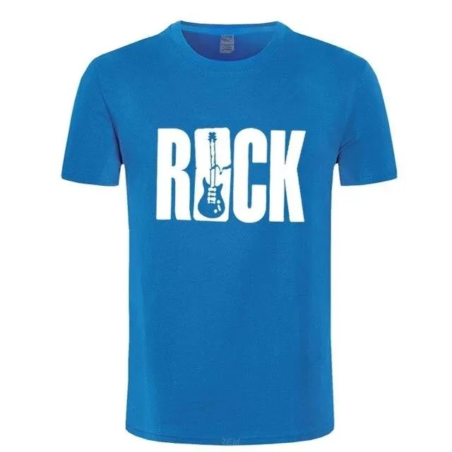 ROCK Music T Shirt Guitar Cotton Tops