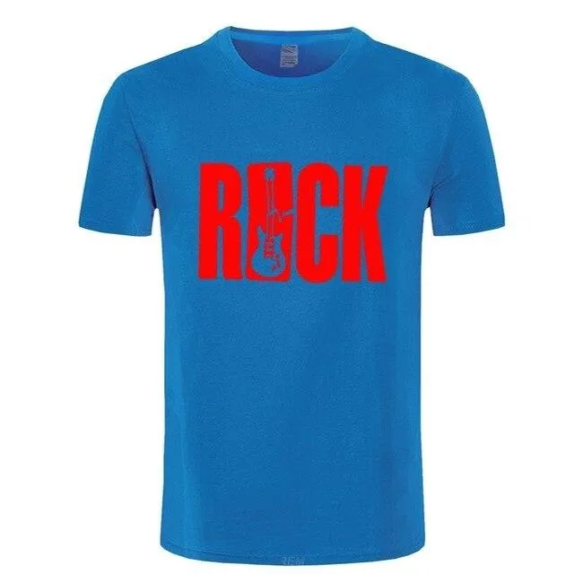 ROCK Music T Shirt Guitar Cotton Tops