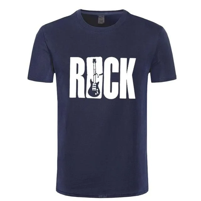ROCK Music T Shirt Guitar Cotton Tops
