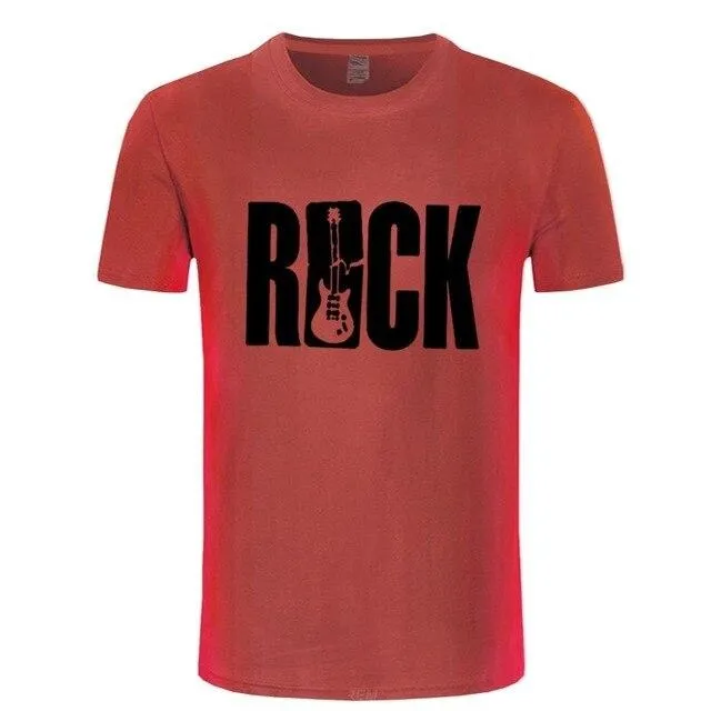 ROCK Music T Shirt Guitar Cotton Tops