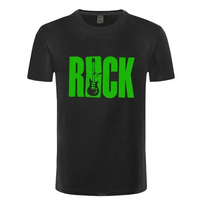ROCK Music T Shirt Guitar Cotton Tops
