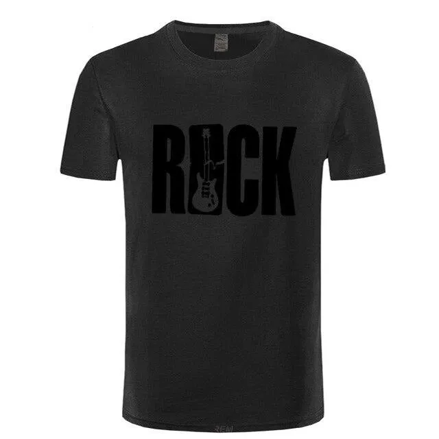 ROCK Music T Shirt Guitar Cotton Tops