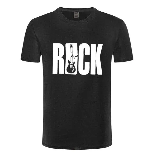 ROCK Music T Shirt Guitar Cotton Tops