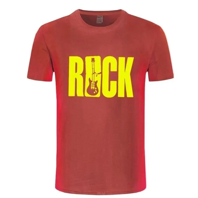 ROCK Music T Shirt Guitar Cotton Tops