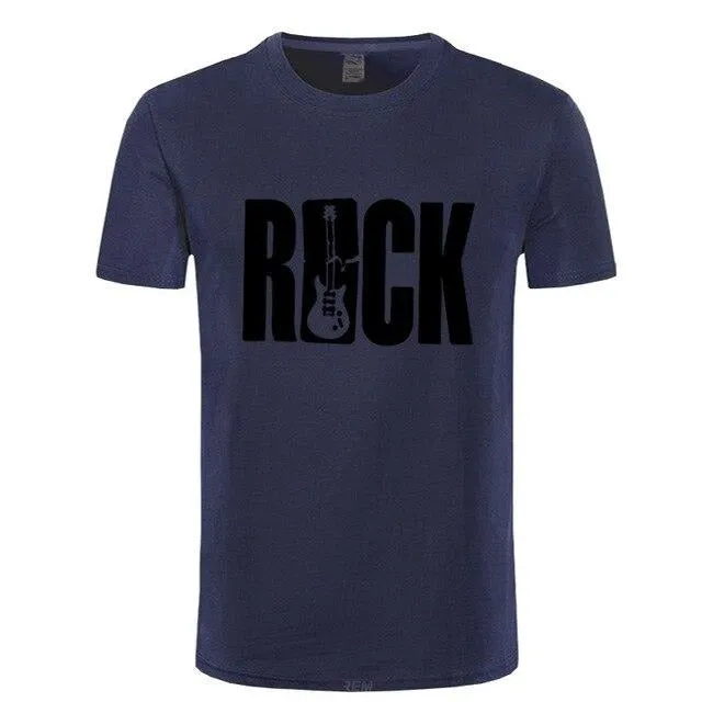 ROCK Music T Shirt Guitar Cotton Tops