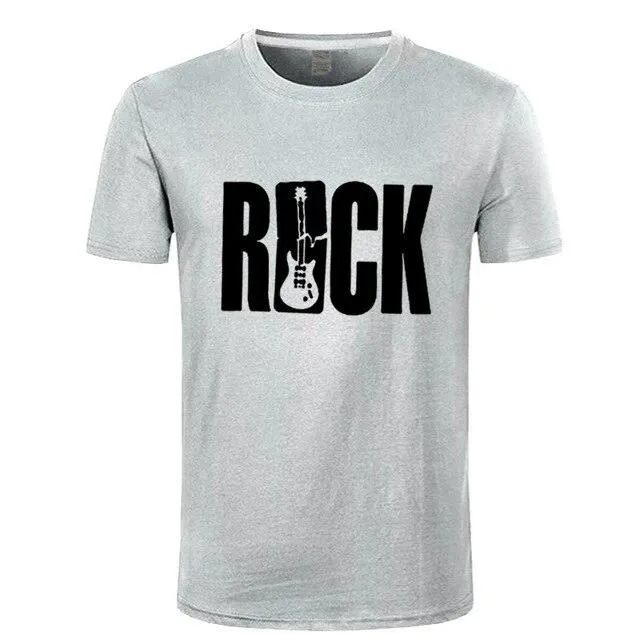 ROCK Music T Shirt Guitar Cotton Tops