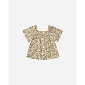 Rylee & Cru Golden Ditsy Leah Top