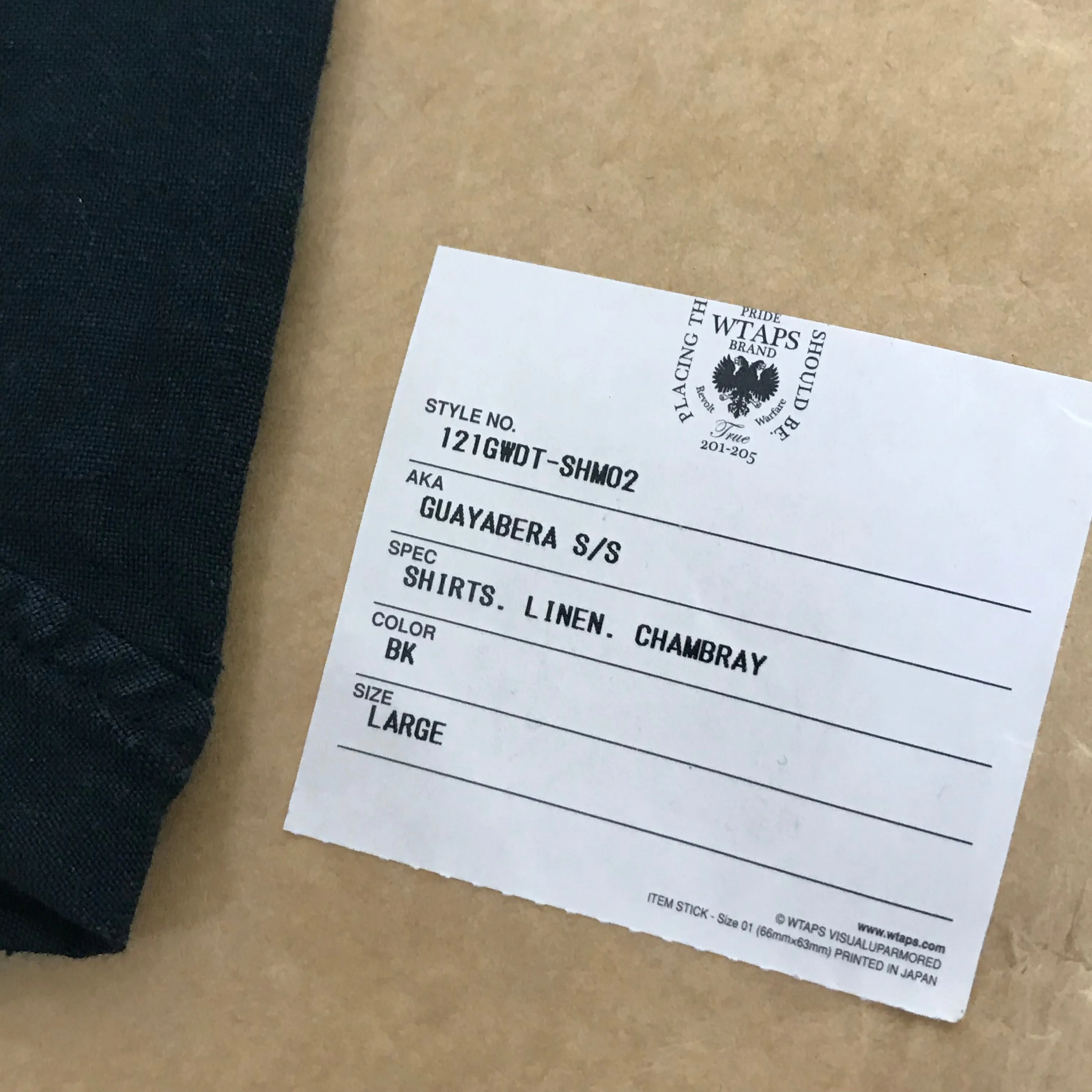 [S or L] DS! WTaps 12SS Guayabera Linen S/S Shirt
