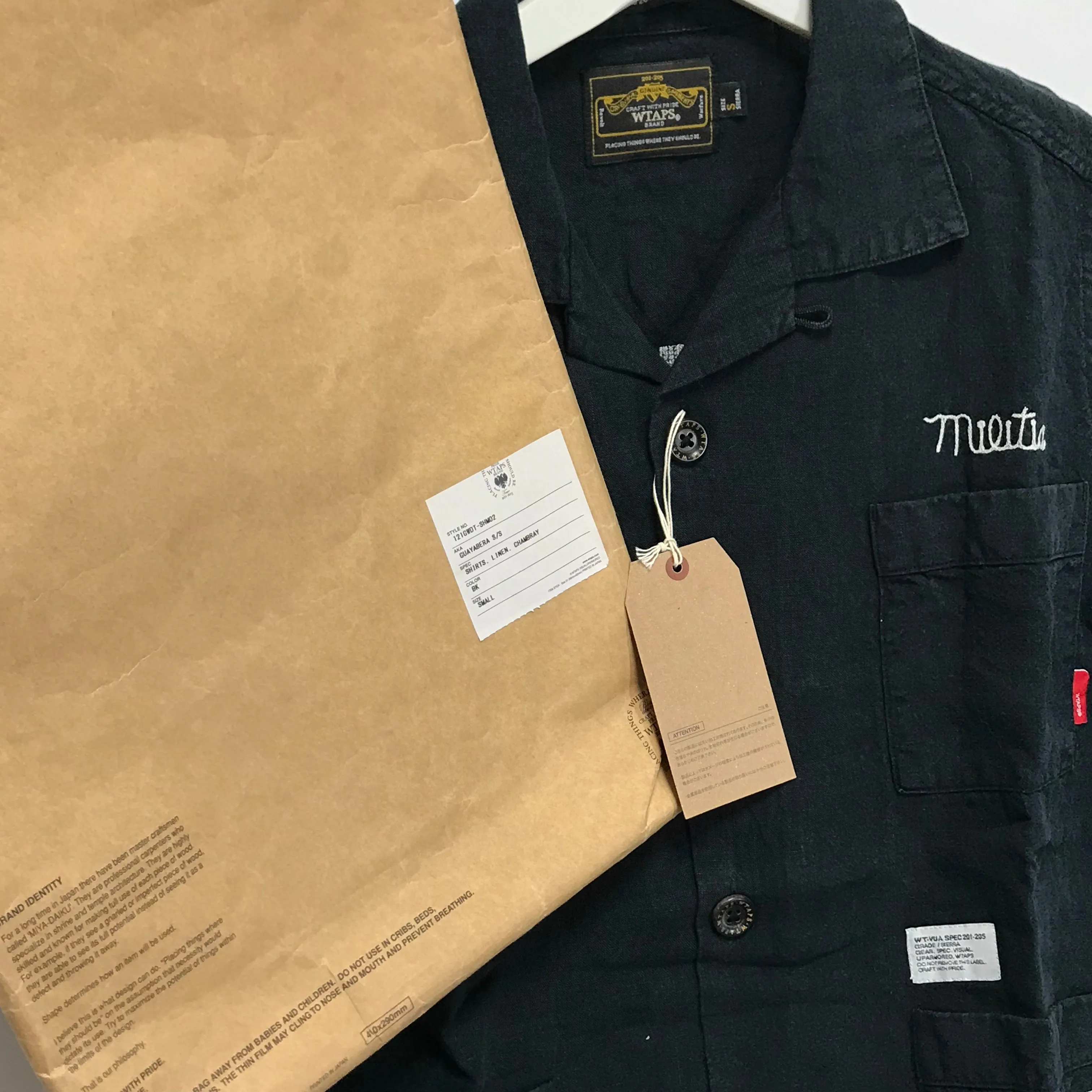 [S or L] DS! WTaps 12SS Guayabera Linen S/S Shirt