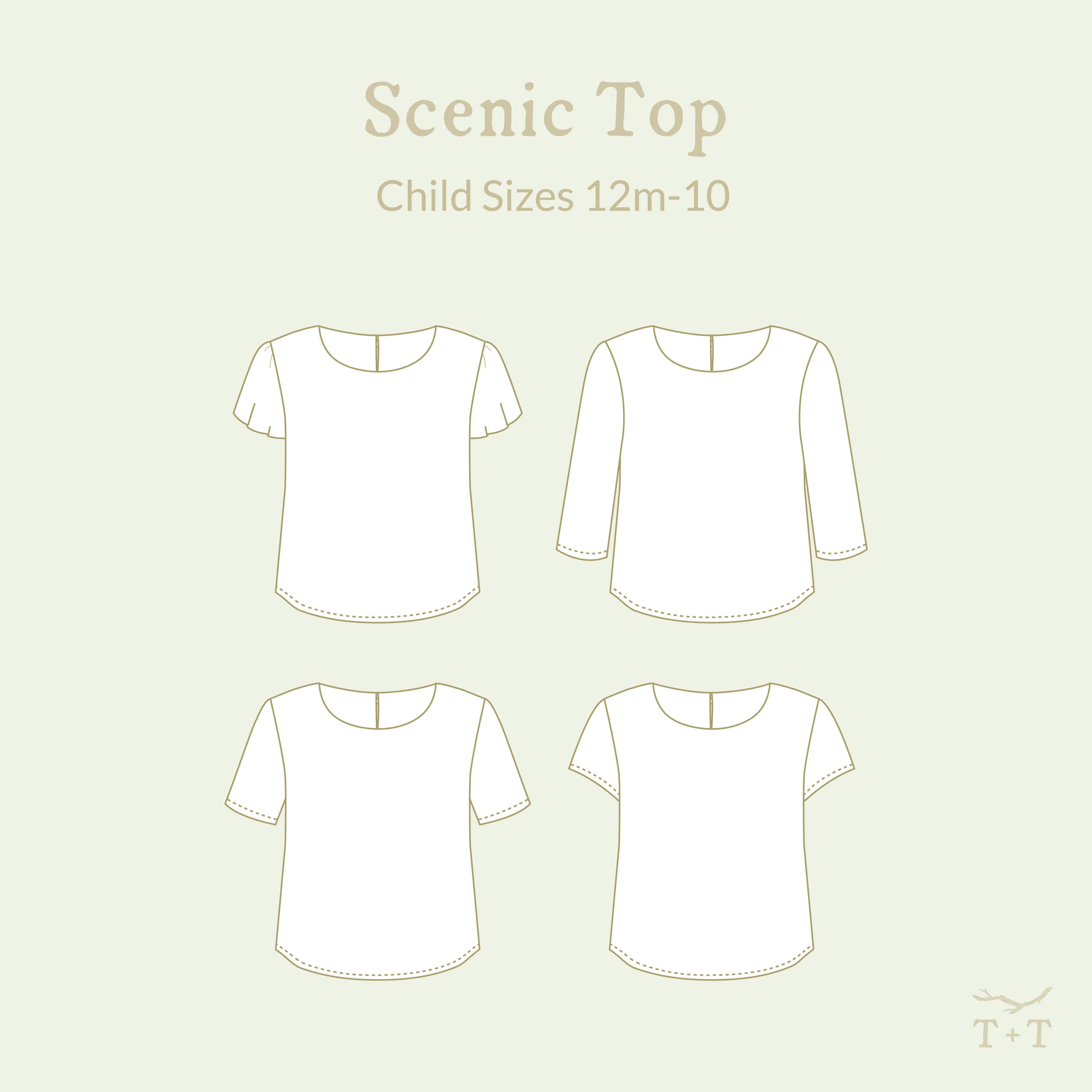 Scenic Top Sewing Pattern - Child