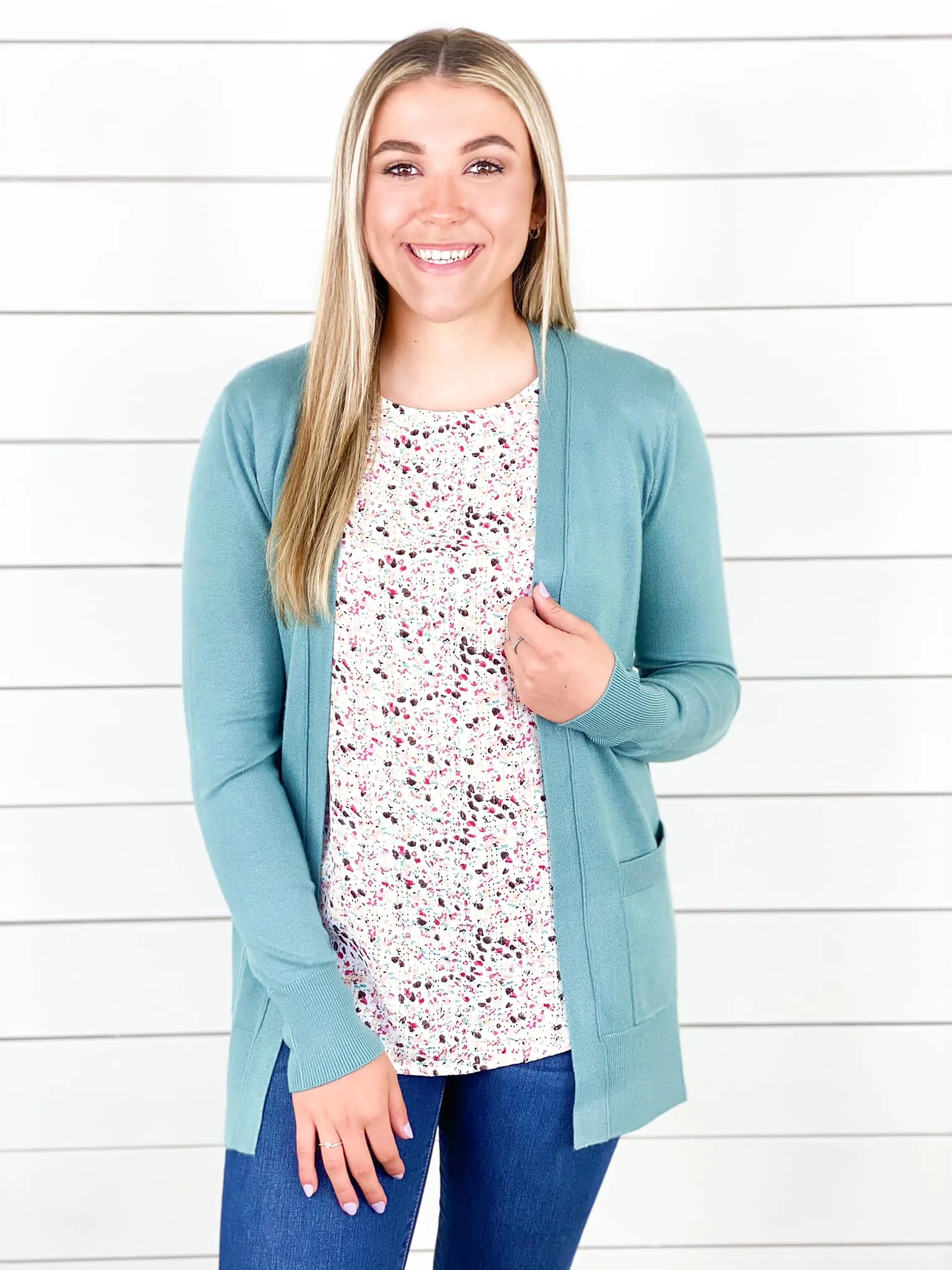 Seafoam Open Knit Cardigan