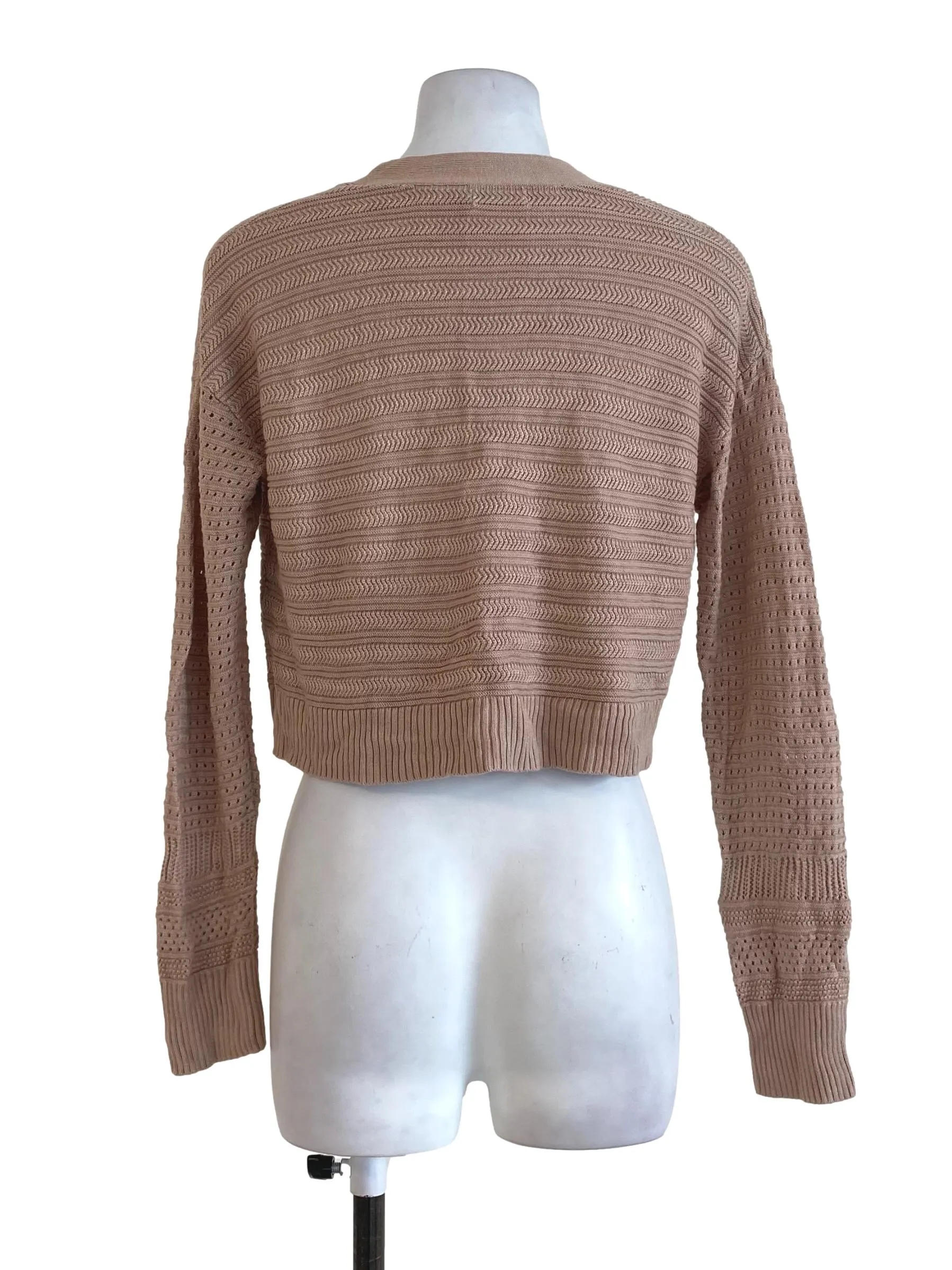 Sepia Knit Crop Cardigan