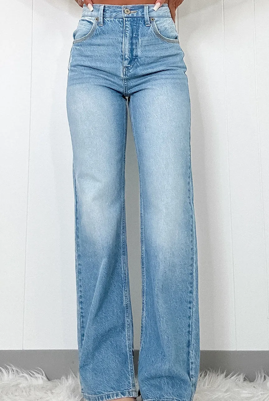 Shift Slit Straight Jeans by High