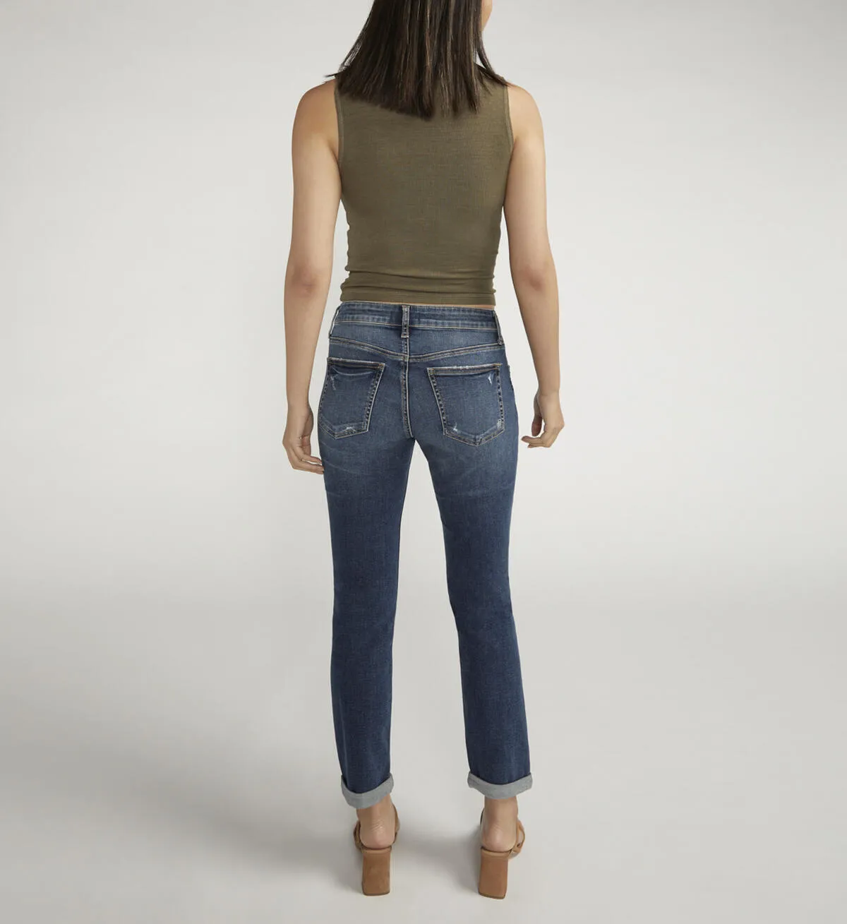 Silver Jeans Boyfriend Mid Rise Slim Leg Jeans