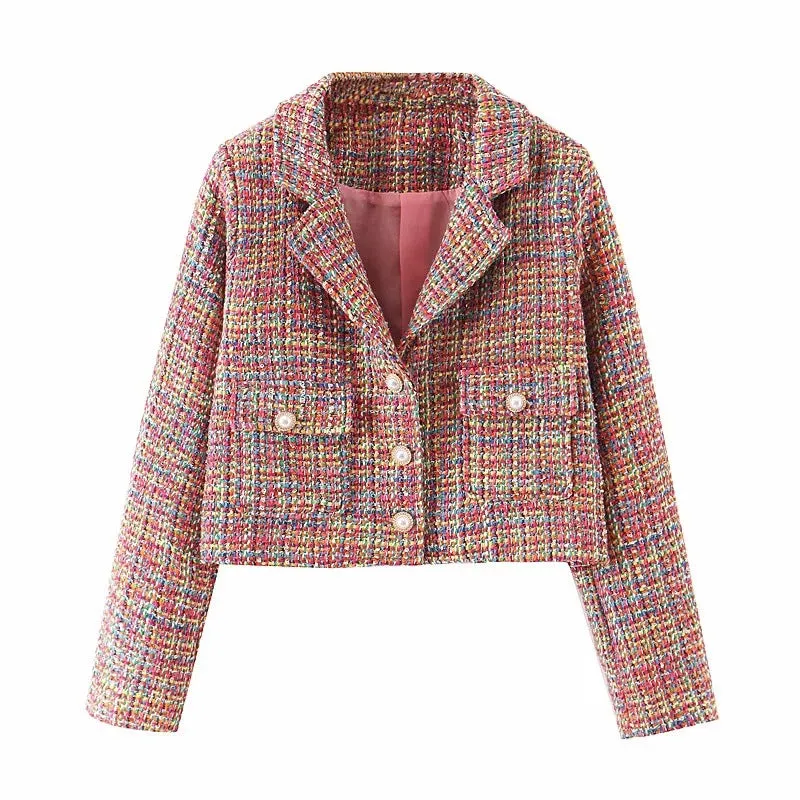 Single-breasted Woolen Coat Cardigan Mini Dress Short Skirt Two Pieces