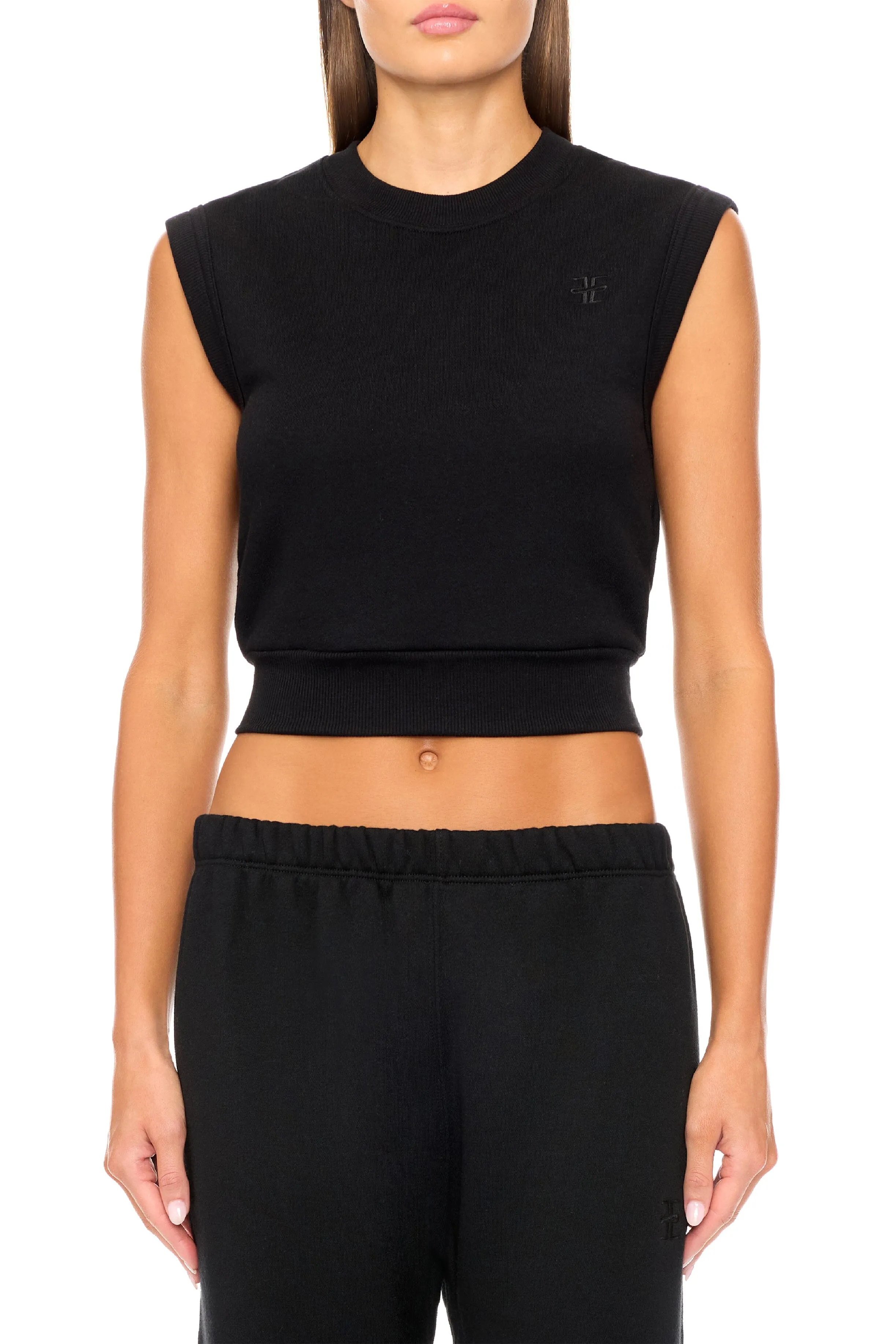 SLEEVELESS CREWNECK TOP