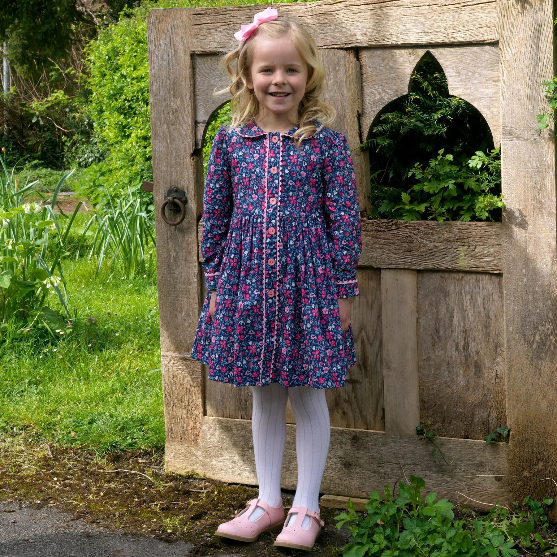 Snowdrop Floral Button Front Dress