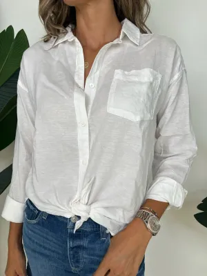 Splendid Dawson Linen Button Down White