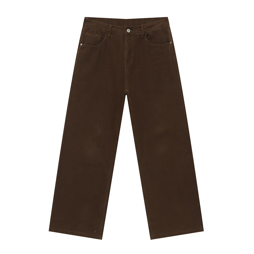 Straight-Leg Jeans with Back Elasticated Waistband