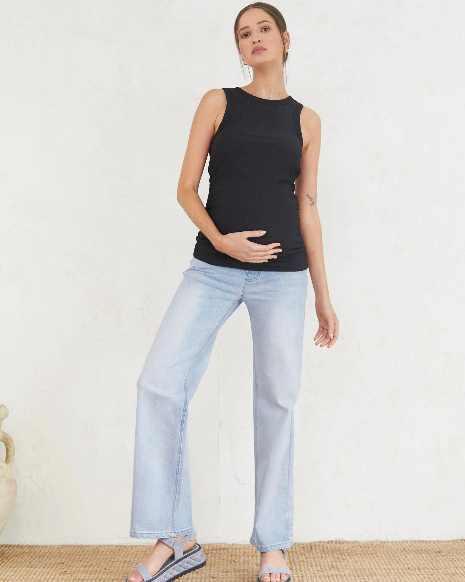 Straight Leg Overbelly Jeans