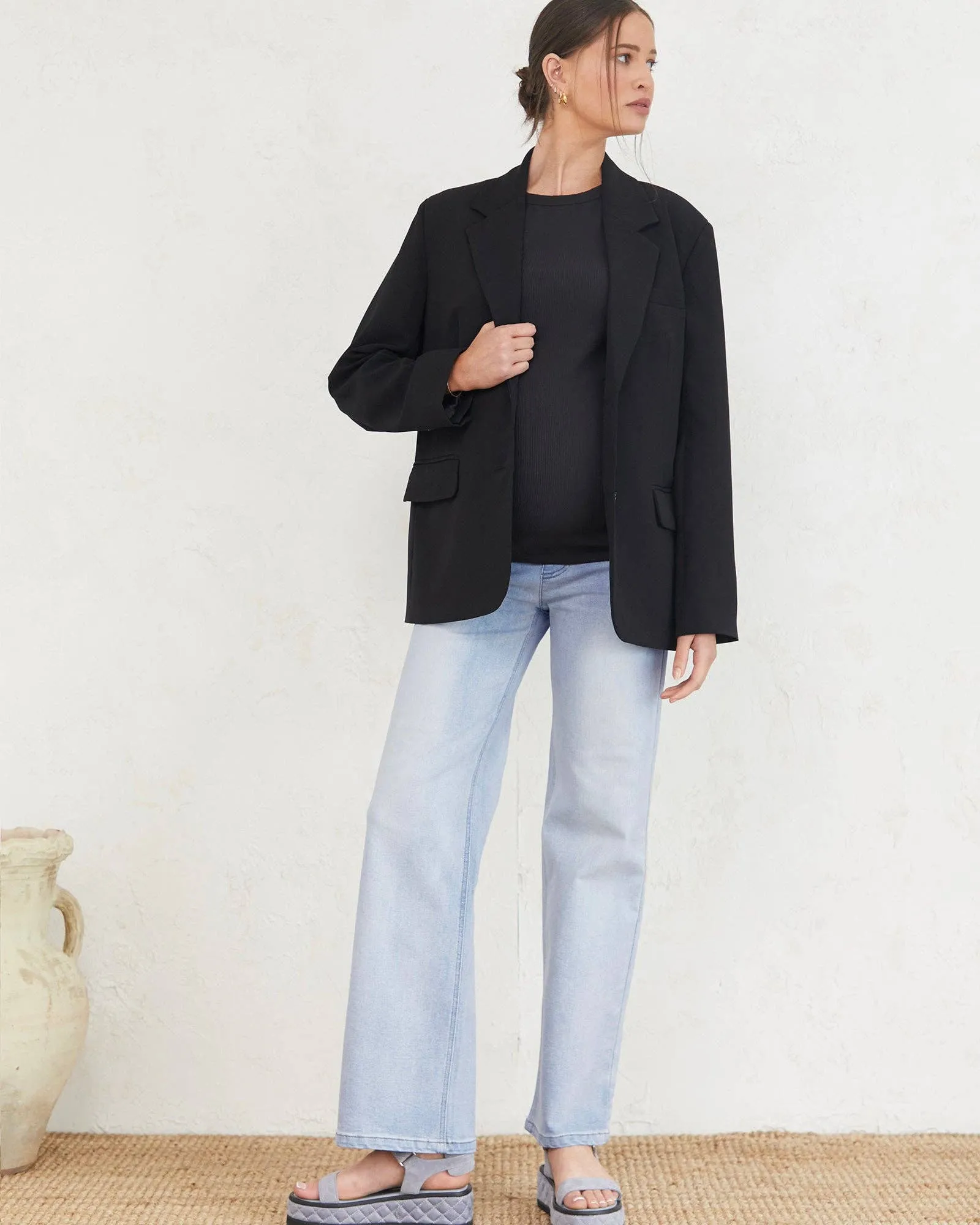 Straight Leg Overbelly Jeans