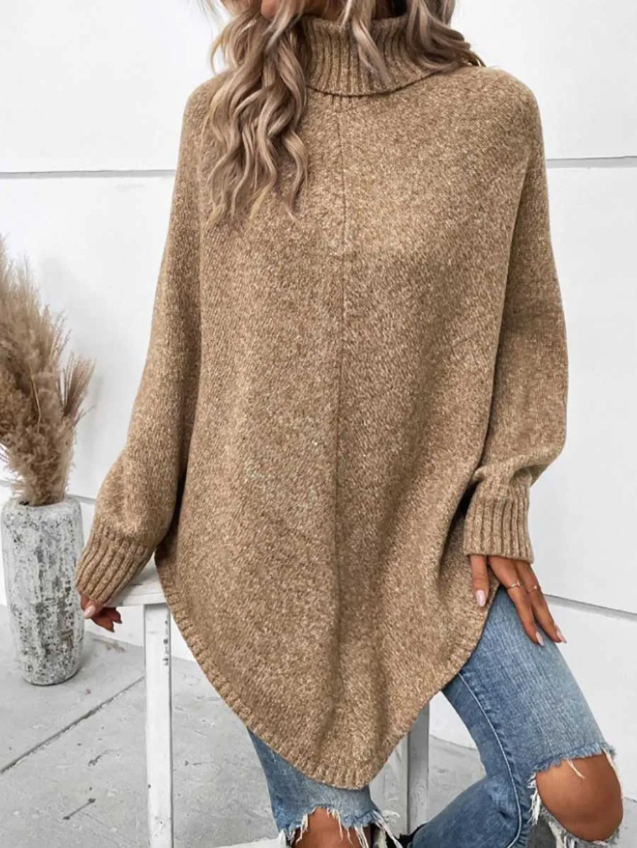 Stunncal Drop Shoulder Irregular Knit Sweater Jacket