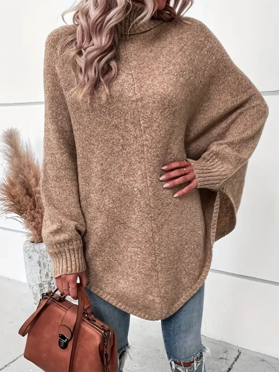 Stunncal Drop Shoulder Irregular Knit Sweater Jacket